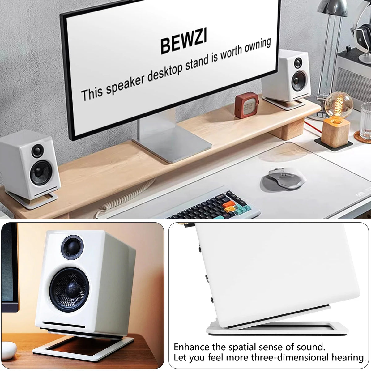 Speaker Support Base Is Made of Carbon Steel For Tabletop Speaker Bottom Stand with Shock Absorption and Enhanced Sound Quality