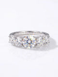 925 Sterling Silver Sparkling 1CT Real Moissanite Diamond Ring for Women Wedding Original High Quality Fine Jewelry