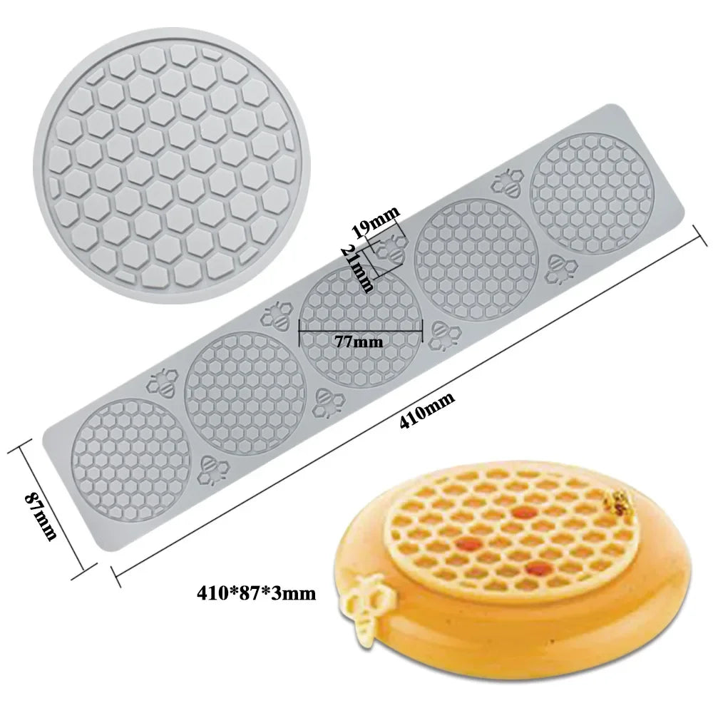 Honeycomb Mousse Cake Mold DIY Chocolate French Dessert Decoration Baking Silicone Mold Kitchen Baking Tool