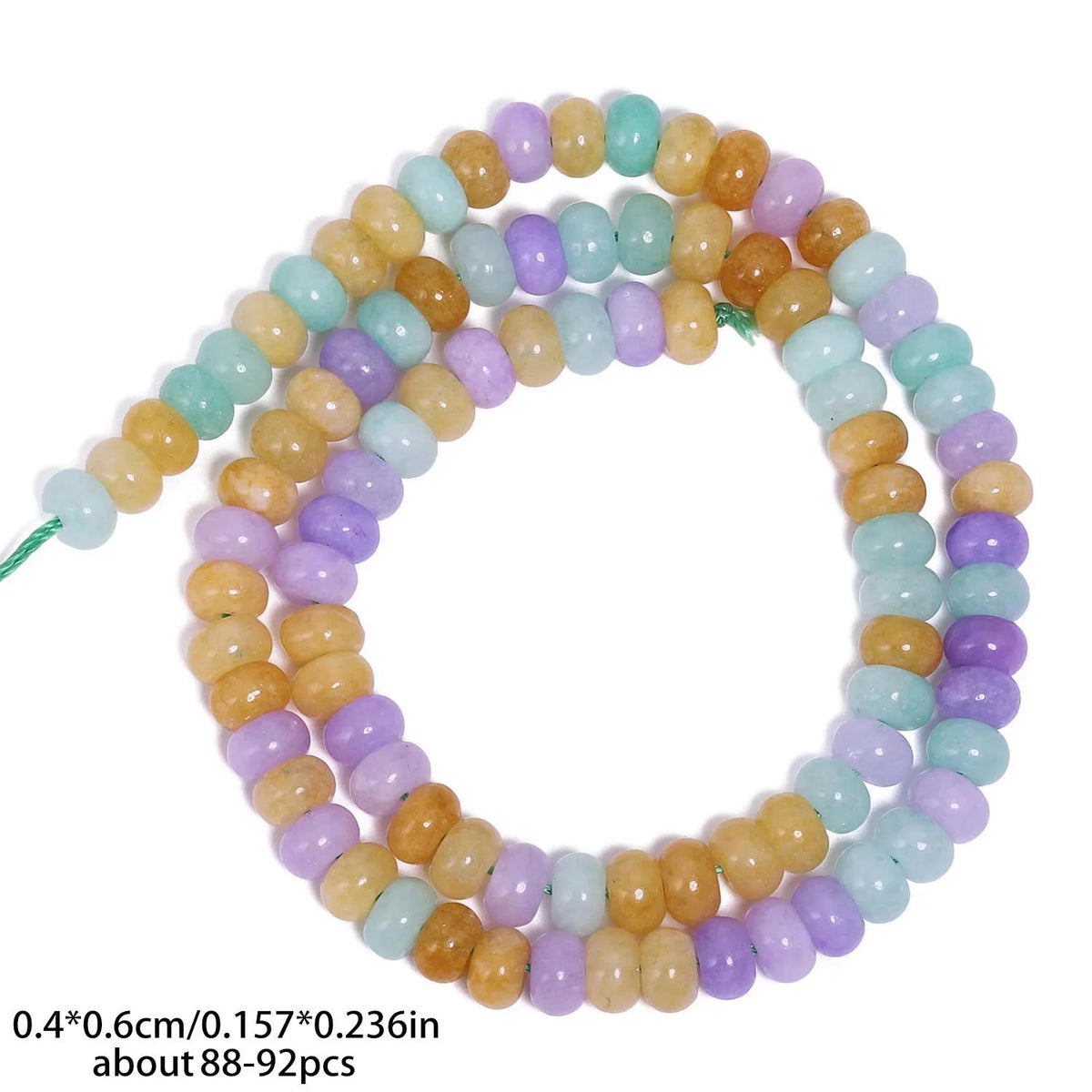 4x6mm Abacus Shape Jade Stone Beads Multicolor Mixed Spacer Beads for Jewelry Making Handmade DIY Bracelet Necklace Pendant