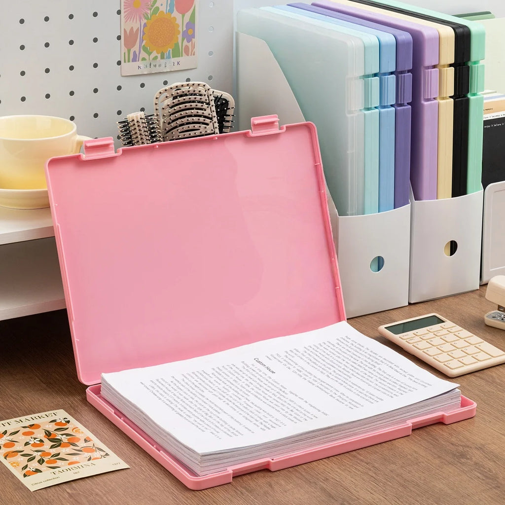 【Multifunctional 2-In-1】A4 Folder Clipboard Writing Board Test Paper Storage Document File Frame