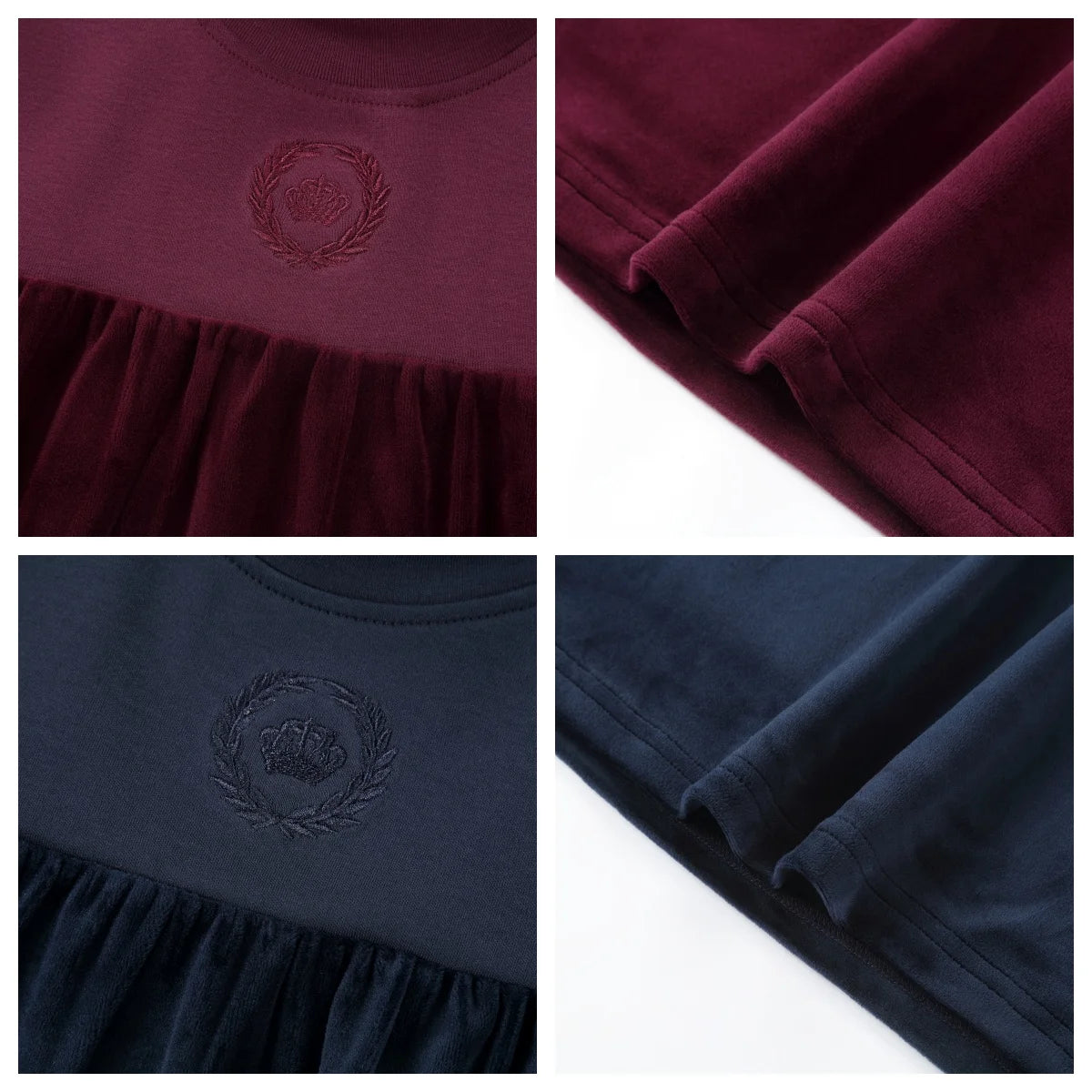 AP AW26 Friday Night Collection Boy Girl Velour With Jersey Fabric Family Matching Clothing Maxi Dress Set Clothes