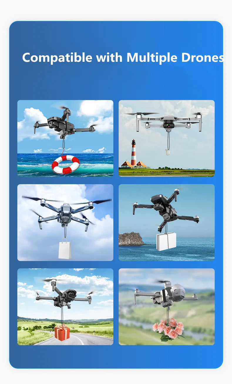 Sistema de Lançamento por Drone para DJI Mini 3 Pro/Mini 3/ Mini 2 SE/Mavic 2/2S /Phantom 3 4/4 Pro para Cenários de Casamento, Pesca e Resgate
