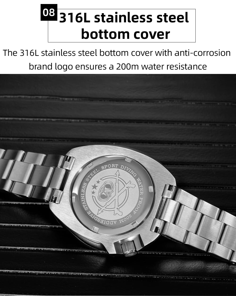 ADDIESDIVE New AD2511 Men's Quartz Watches 41mm Turtle Design Sapphire Glass AR Coated BGW9 Luminous Waterproof 200M Diver Watch