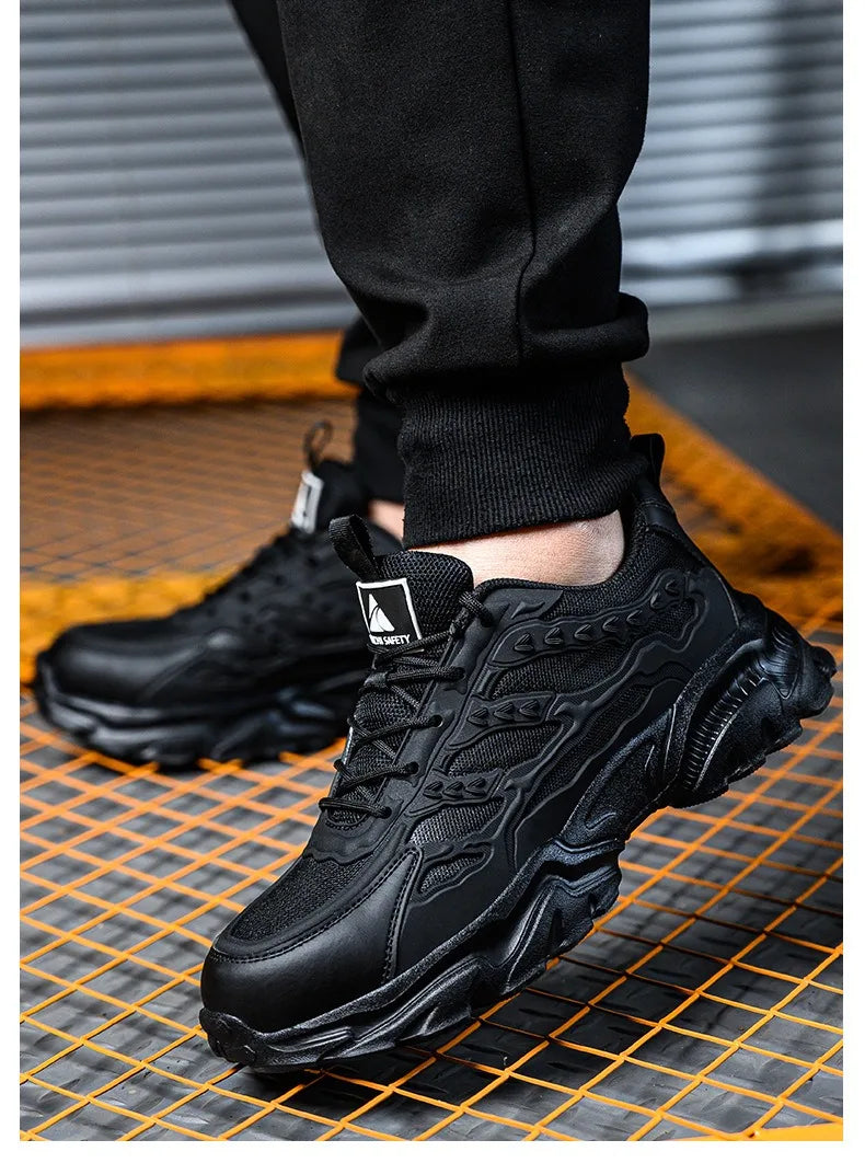 summer breathable safety shoes lightweight work shoes for men women working boots with plastic toe insulation 6KV work sneakers