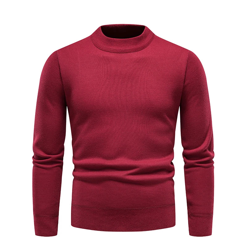 New Winter Turtleneck Sweater Thick Mens Casual Pullover Sweaters Solid Color Quality Warm Slim Turtleneck Sweaters Pullover Men