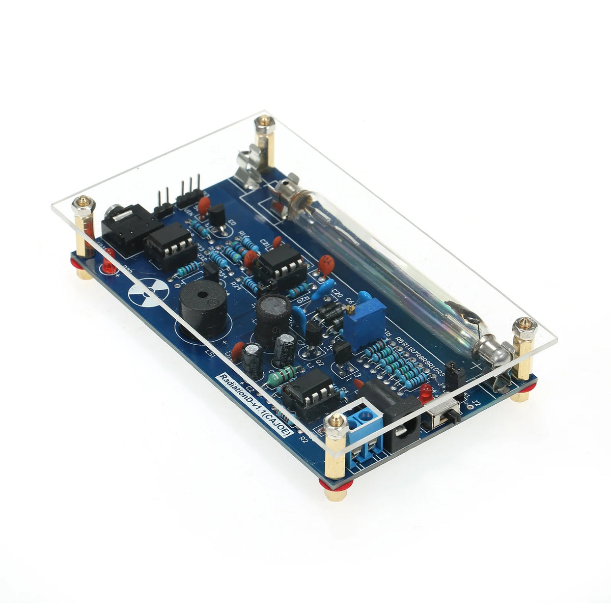 Assembled Radiation Detector System, DIY Miller Tube Tube Nuclear Radiation Detector Geiger Counter Kit Module Experimental Modu