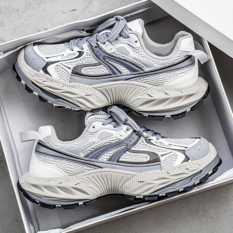 Men'S Breathable New Mesh Thick-Soled Chunky Ah Gan Men'S Shoes Casual Height-Increasing Popular Sneakers