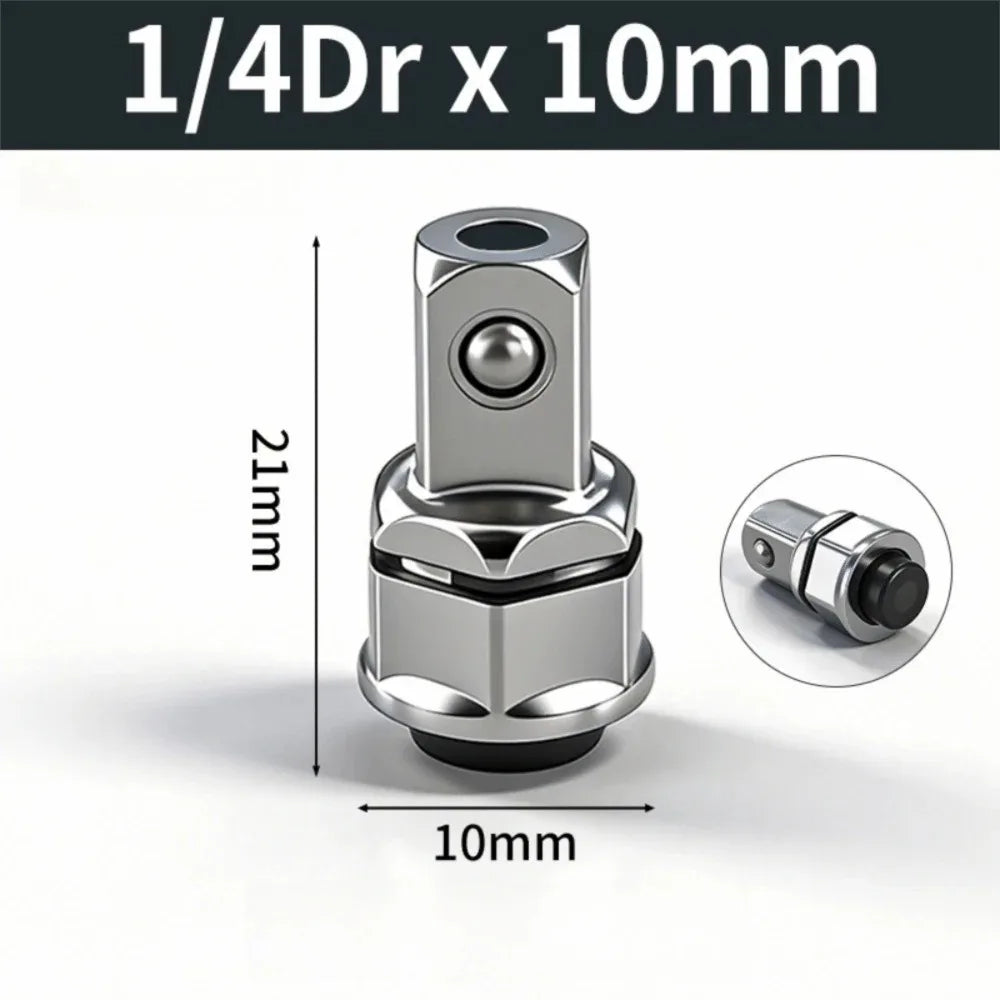 1/4 3/8 1/2 Inch Hex Ratchet Wrench Socket Adapter Quick Release Converter Chrome Vanadium Steel Drive Tool Accessories