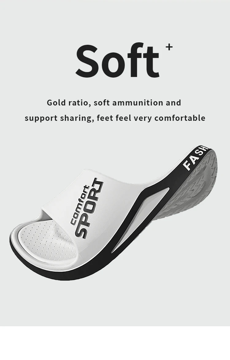 Fashion Men's Sandals Summer EVA Comfortable Anti-Slip Soft Soles House Slippers for Indoor Outdoor Wear Breathable Shower Slide