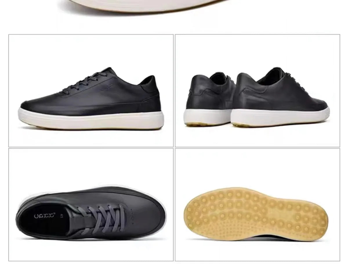 High Quality Men's Genuine Leather Shoes Summer Comfortable Sneakers Fashion Men Shoes Soft Leather Versatile Skateboard Shoes