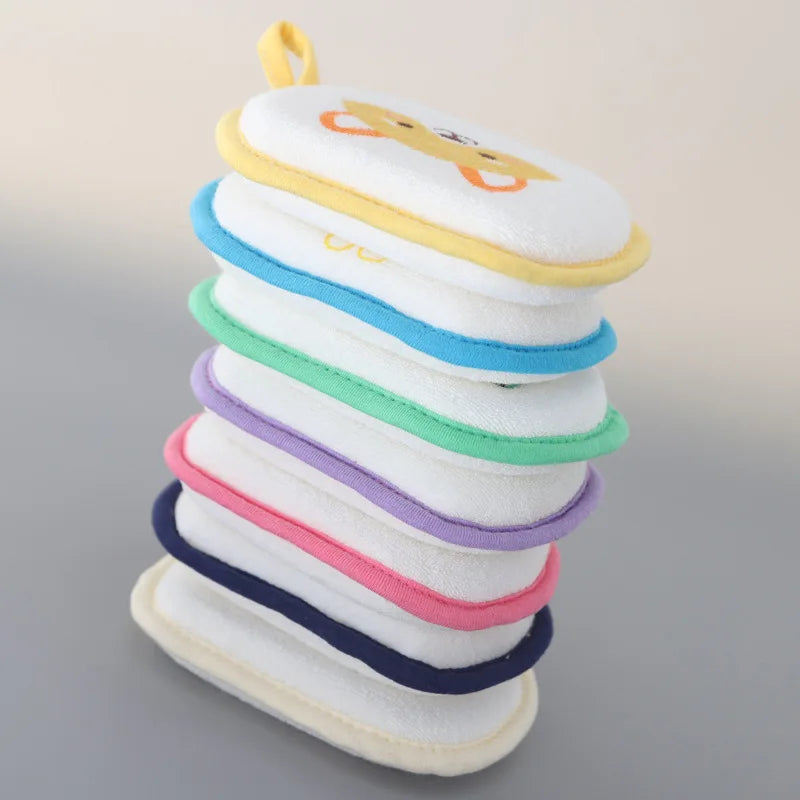 Baby Bath Sponge Kids Shower Rub Strong Water Absorption Soft Cleaning Brush Cute Cartoon Elephant Towel Material Cotton