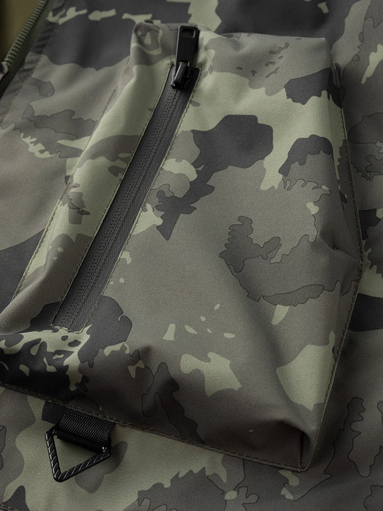 Outdoor Men's Camouflage Tactical Jacket Spring Autumn Lightweight Waterproof Windproof Breathable Mountaineering Fishing Jacket