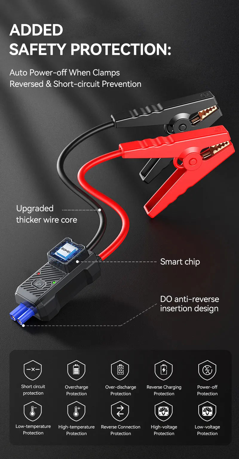 Car jump starter 6000A Jump Starter 150PSI Air Pump Multifunctional Tire Inflator Power Bank Lighting for Car