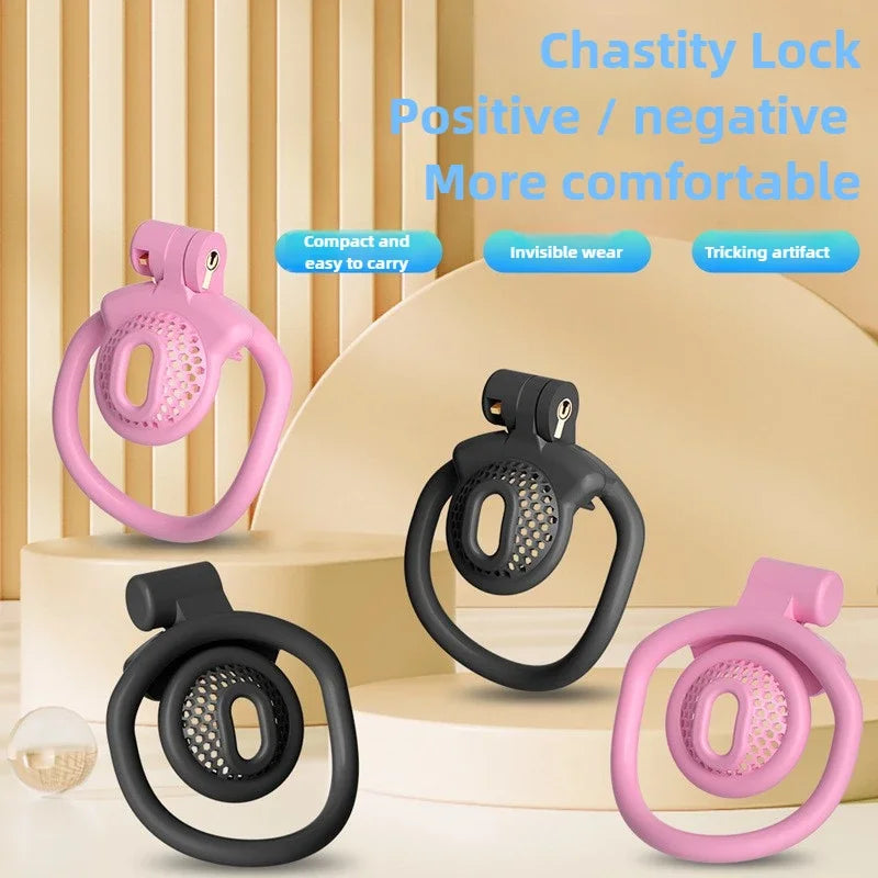 2025 New Upgrade Detachable Adjustable Snap Ring ABS Chastity Cage Men's CB Cock Cage SM Plastic Urethral Lock Device Penis Toys