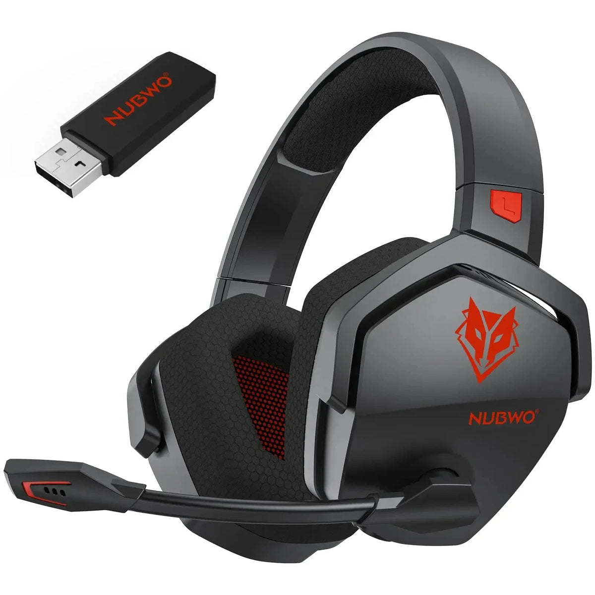 NUBWO G06 Dual Wireless Headsets Gamer 2.4GHz Bluetooth 5.3 Gaming Headphones with Microphone for PS5, PS4, PC, Mobile, Switch