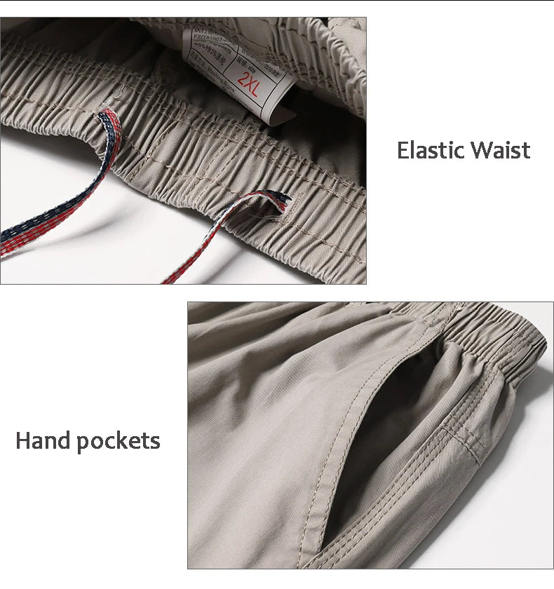 Calças Cargo de Homem Verão Primavera Algodão Roupa de Trabalho Novidade Tamanho Grande 6XL Casuais Escalada Joggers Calças de Treino Calças de Outono Hombre