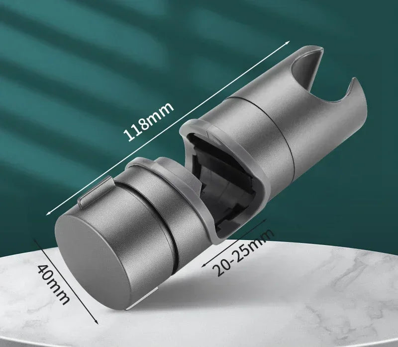 1pc Universal Shower Head Holder Adjustable 18~25mm ABS Chrome Shower Rail Holder Bathroom Accessories Shower Mounting Brackets