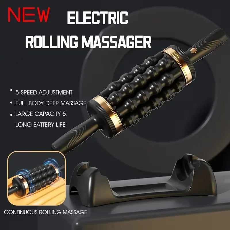 2026 New Arrival Hand Held Massager for Muscles Rolling Percussive Massager Powered Muscle Roller Massager Whole Body Relief