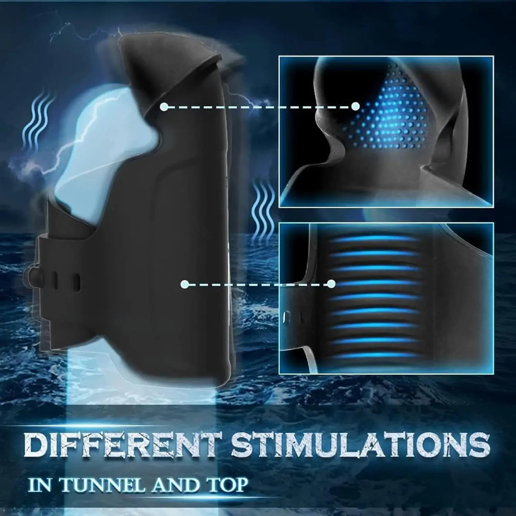 Male masturbation cup 10 frequency vibration glans trainer penis exercise delayer glans stimulator cock ring male adult products