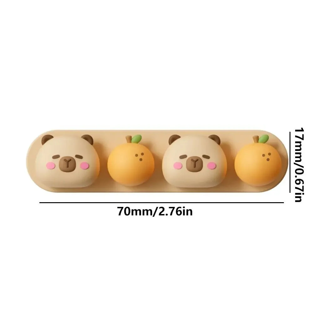 Cartoon Panda Cable Holder: Self-Adhesive Desk Wire Organizer for Phone Charging Cords