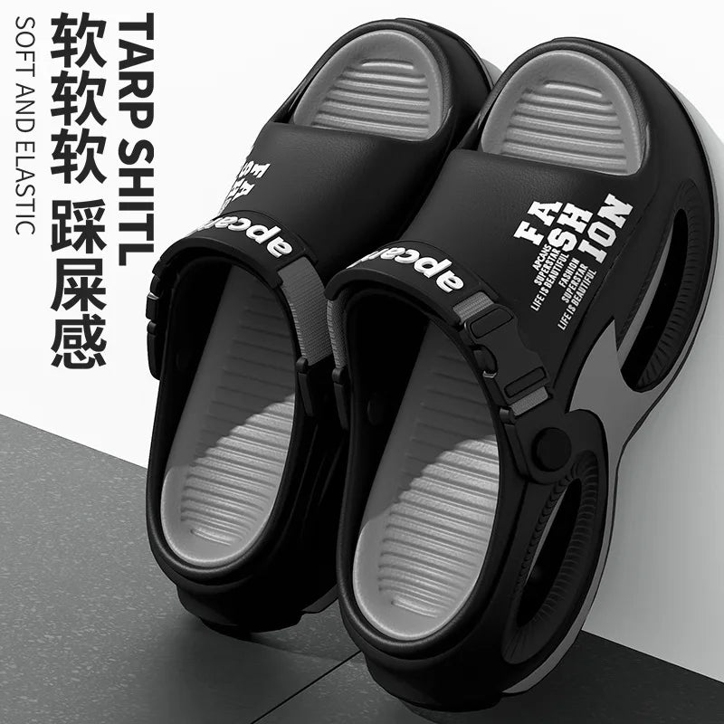 Men Fashion Sport Slippers Indoor Outdoor Sandals Beach Flip Flop Thick Sole Male Slides Summer Non-Slip Men Shower Slippers