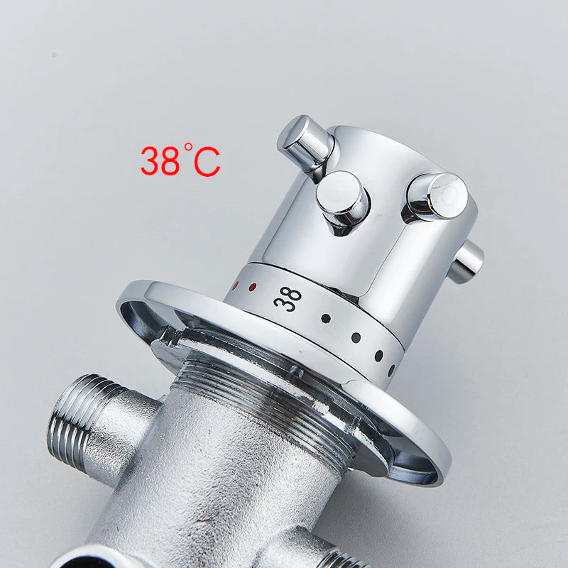 Brass Thermostatic Mixing Valve Constant Water Temperature Shower Faucet Valve Thermostat Bathroom Kitchen Tap Valve