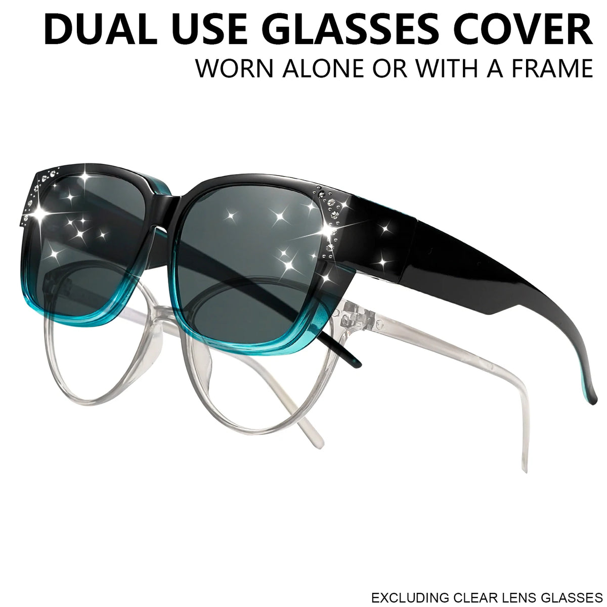 Oversized Square Fashion Sunglasses - Decorative Lenses for Fashion & Style, Stylish Eyewear, Elegant Eyewear Fashion Glasses