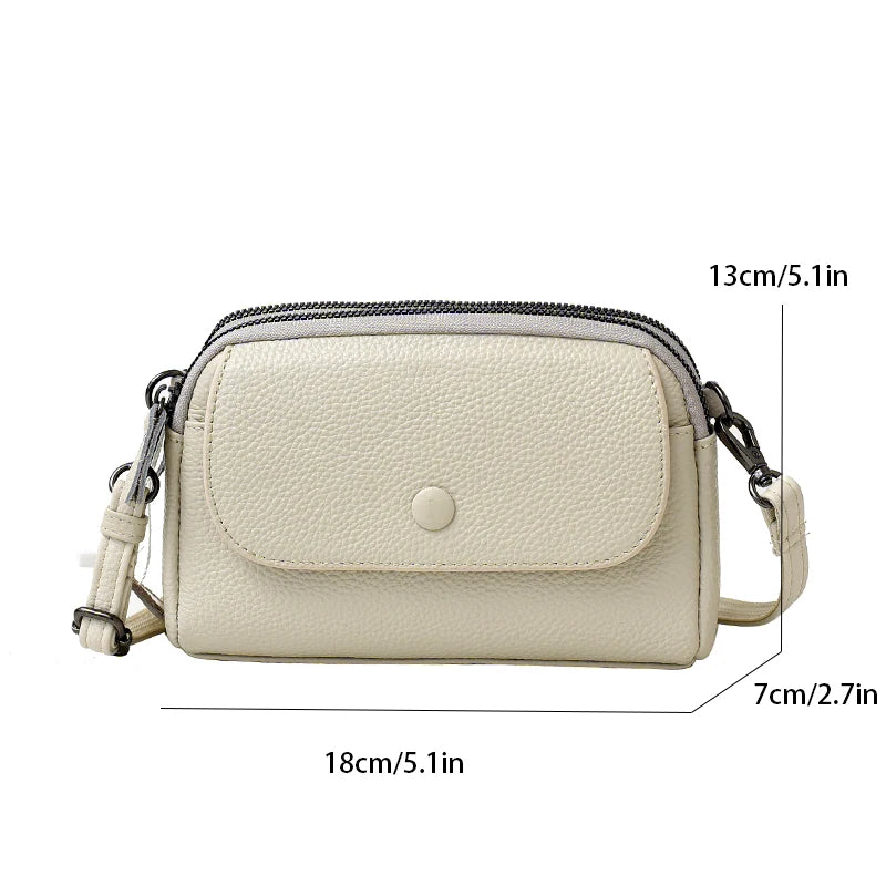 100% Genuine cowhide Women's Leather Mobile Phone Bag Crossbody Bags For Women Bag Designer Crossbody Bag Messenger Bags Sac