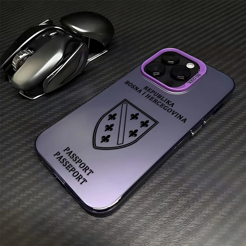 Bosnia and Herzegovina Passport Phone Case For iPhone 17 16e 16 15 14 13 12 11 mini Pro Max X XR 8 7 Air Plus Anti  Matte  Cover