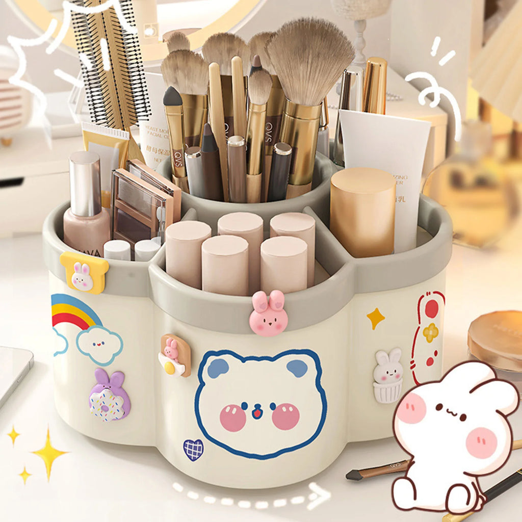 Rotating Pen Holder Desk Organizers Cosmetic Brush Organization Box Large Capacity Pen Storage Box Study Dormitory Accessories