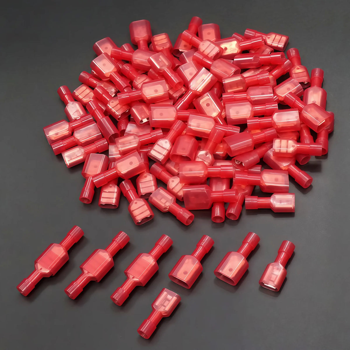 88/108Pcs Spade Connectors Kit, 22-10 AWG Male/Female Terminals, Nylon Insulated Crimp Connectors for Auto, Marine, Home, DIY