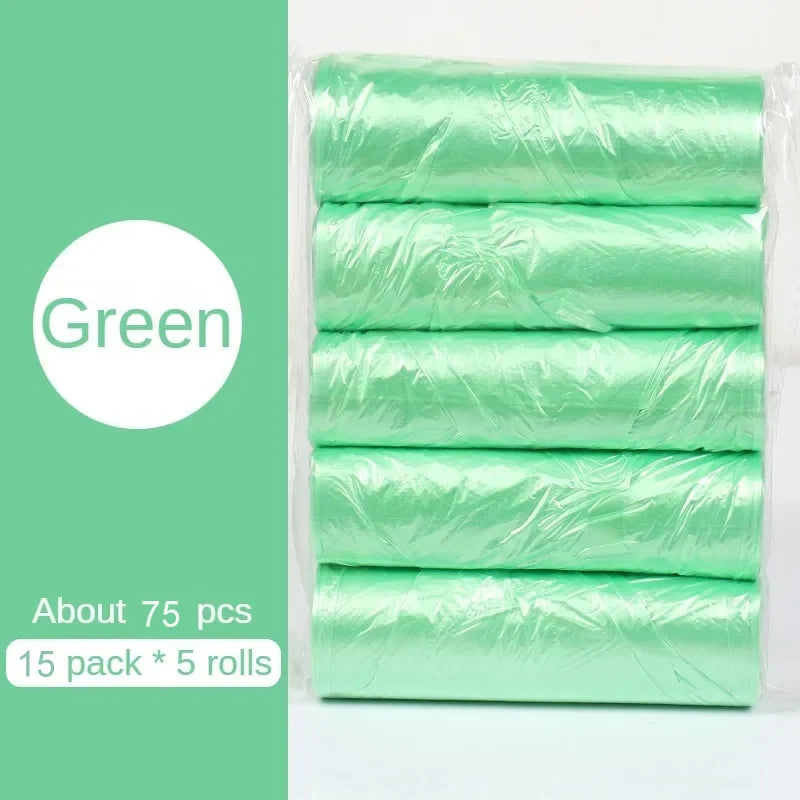 5 Rolls/pack Household Disposable Trash Pouch Small Trash Bags Kitchen Storage Garbage Bags Cleaning Waste Bag Plastic Bag