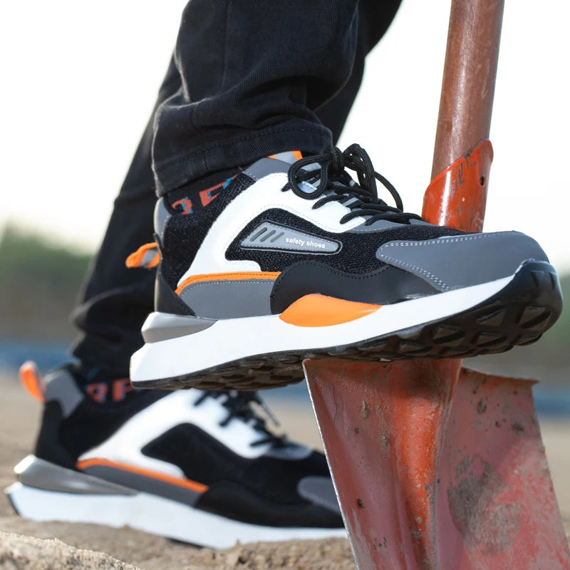 High Quality Indestructible Safety Shoes Men Work Sneakers Light Security Boots Men Puncture-Proof Work Boots Steel Toe Shoes