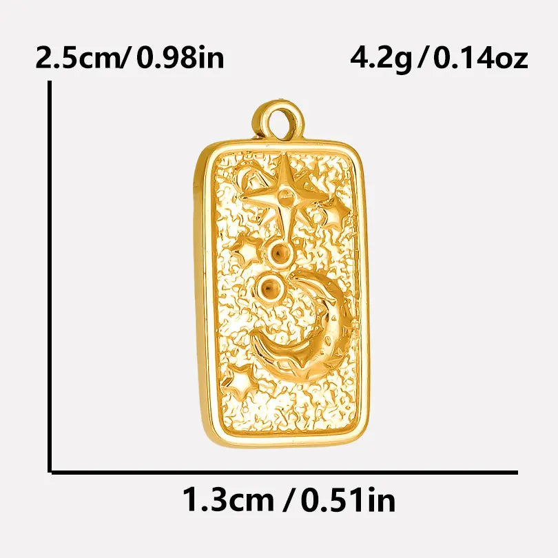 6pcs/Mix Classic Gold/Silver Color Heart Shaped Cross Irregular Shaped Pendant Stainless Steel Diy Women Necklace Accessories