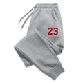Men's Pants 23 Print Fleece Sweatpants Warm Jogging Pants Male Outdoor Trousers Straight Fashion Workout Sports Casual Long Pant