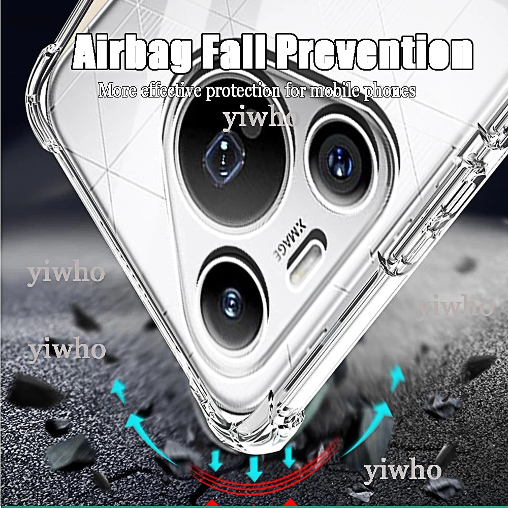 Shockproof Phone Case For Huawei Pura 70 Pro Plus Ultra Transparent Clear P70 P60 P50 Pro Soft TPU Back Protective Covers