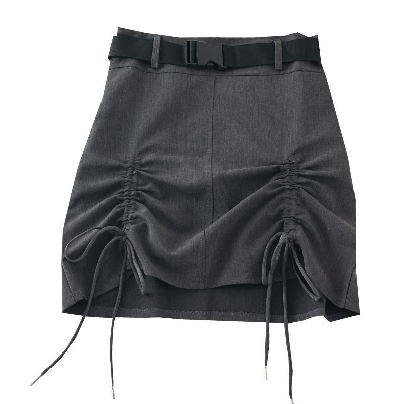 Workwear Style Skirt With High Waist And Thin Words Wrapped Hip Skirt