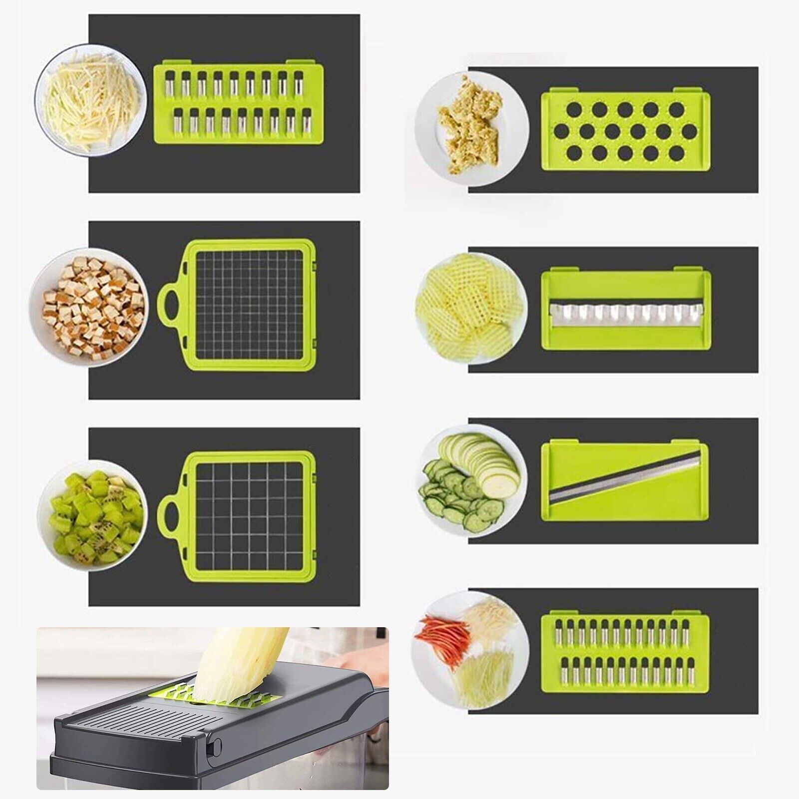 16-in-1 Vegetable Slicer, Salad, Fruit And Vegetable Slicer, Peeler