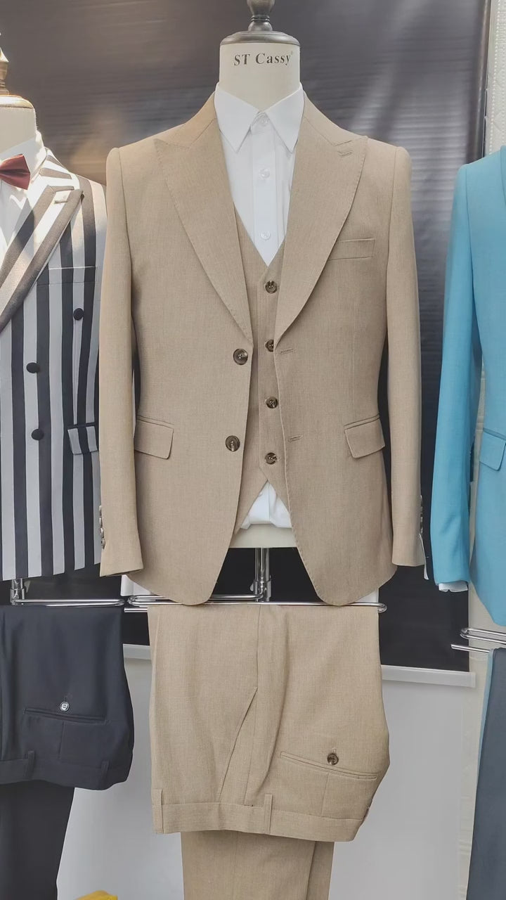 ST Cassy New 2 Buttons on Suit Modern Design Mens Office Wear Blazer Coustime Homme Luxe Bead Edge Craftsmanship