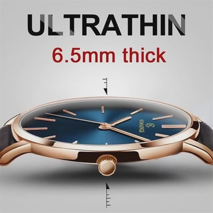 2025 Luxury Business Men Watches Men Gold Watch Ultra Thin Mens Watches Leather Quartz Watch Man Wristwatch Horloge Mannen