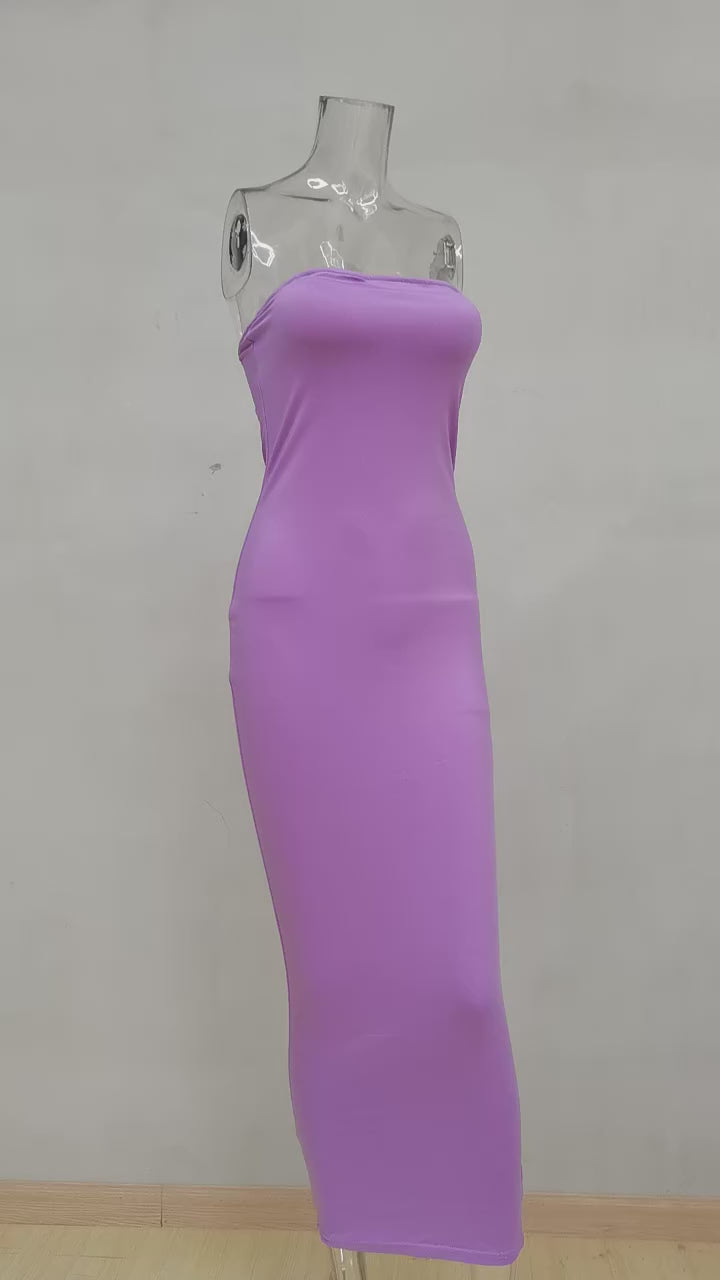 Satin Slip Sleeveless Backless Slim Sexy Maxi Dress 2022 Spring Women Party Y2K Concise Bodycon Elegant Dresses Female Clothing