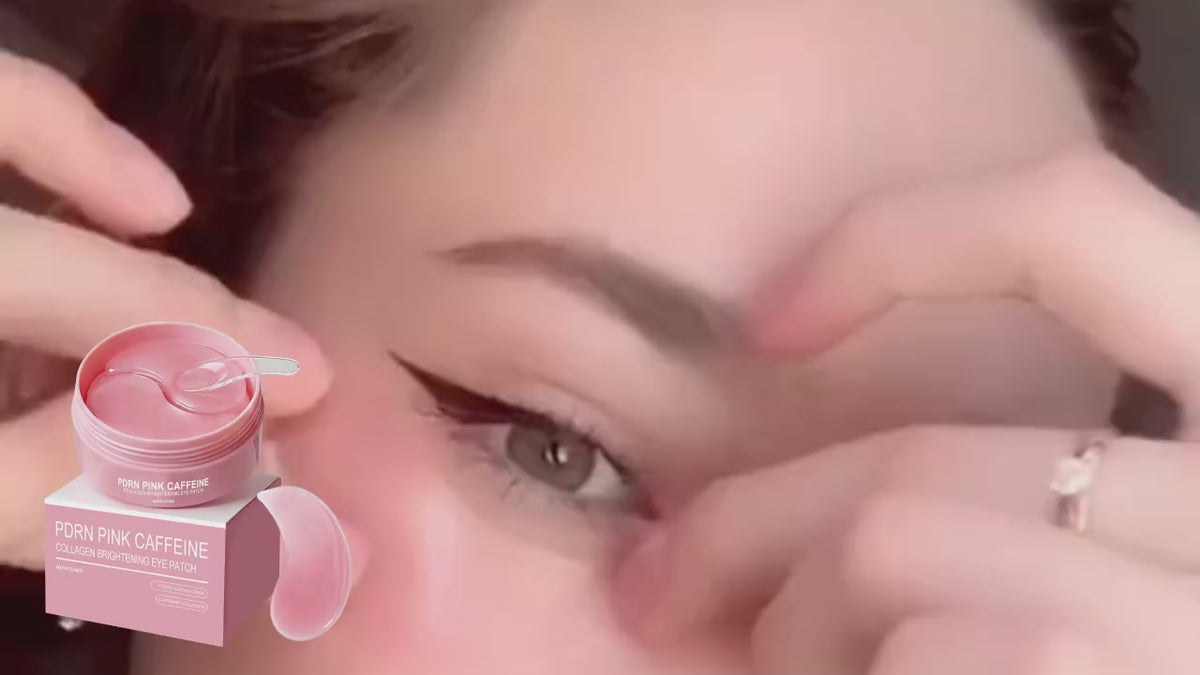PDRN Pink Collagen Brightening Eye Patches Reduce Dark Circles Puffiness+Multi Balm Stick Hydrating Firming Face Neck Skin Care